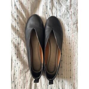 LUCCA LANE NEW Black Leather Bayla Ballet Flats Size 9.5